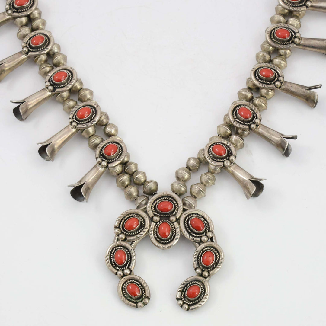 1960s Coral Squash Blossom