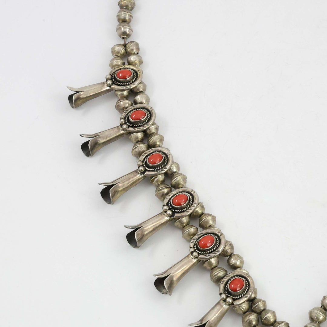 1960s Coral Squash Blossom