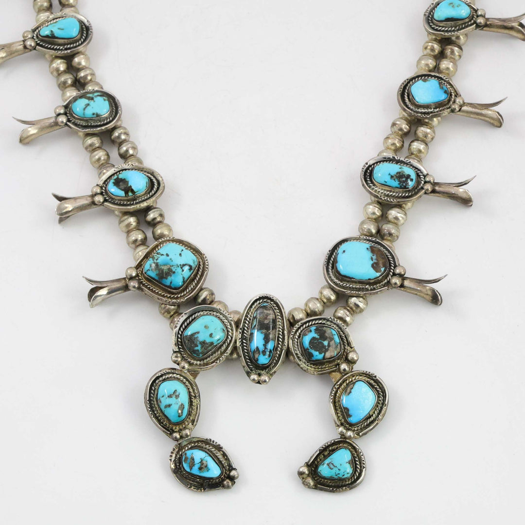 1970s Turquoise Squash Blossom