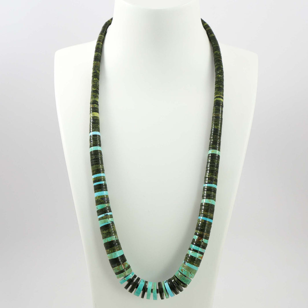 Serpentine and Turquoise Necklace