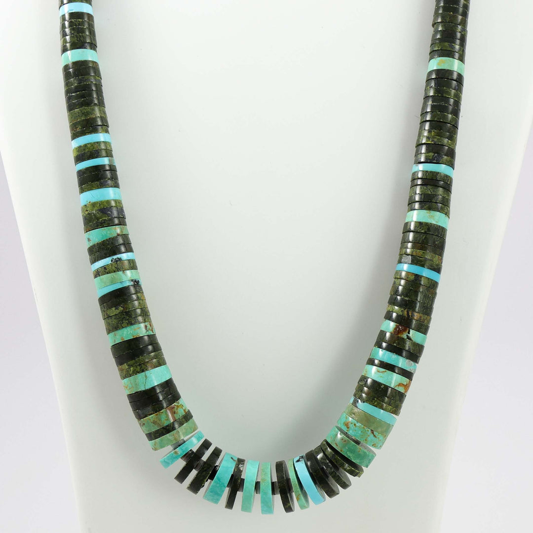Serpentine and Turquoise Necklace