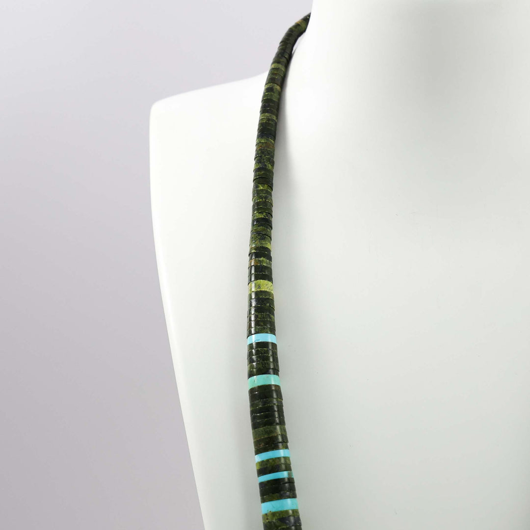 Serpentine and Turquoise Necklace