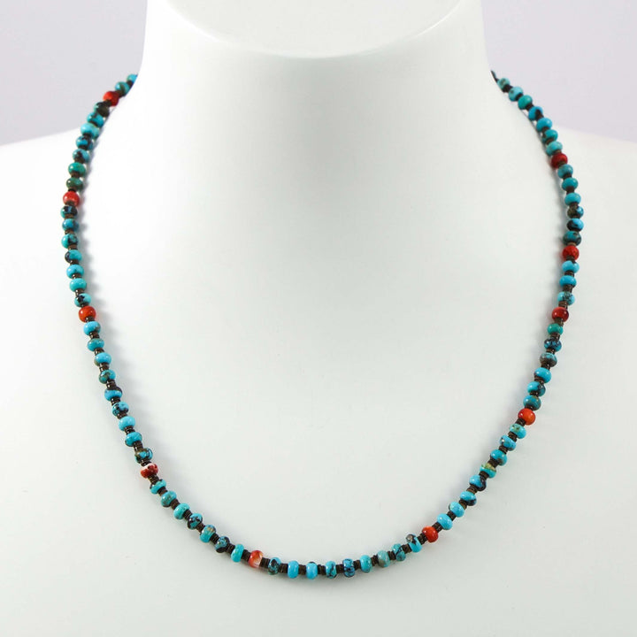 Turquoise and Spiny Oyster Necklace