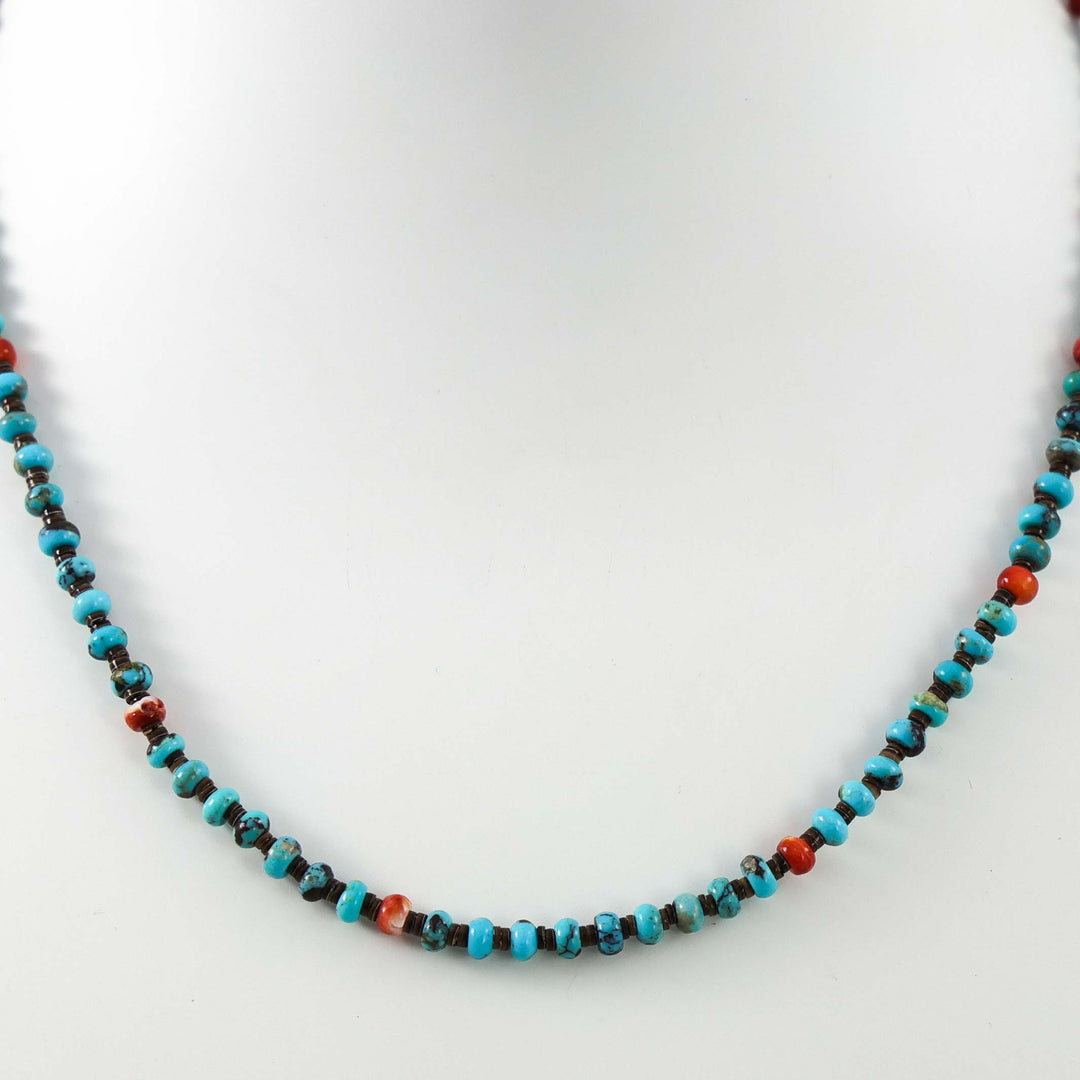 Turquoise and Spiny Oyster Necklace