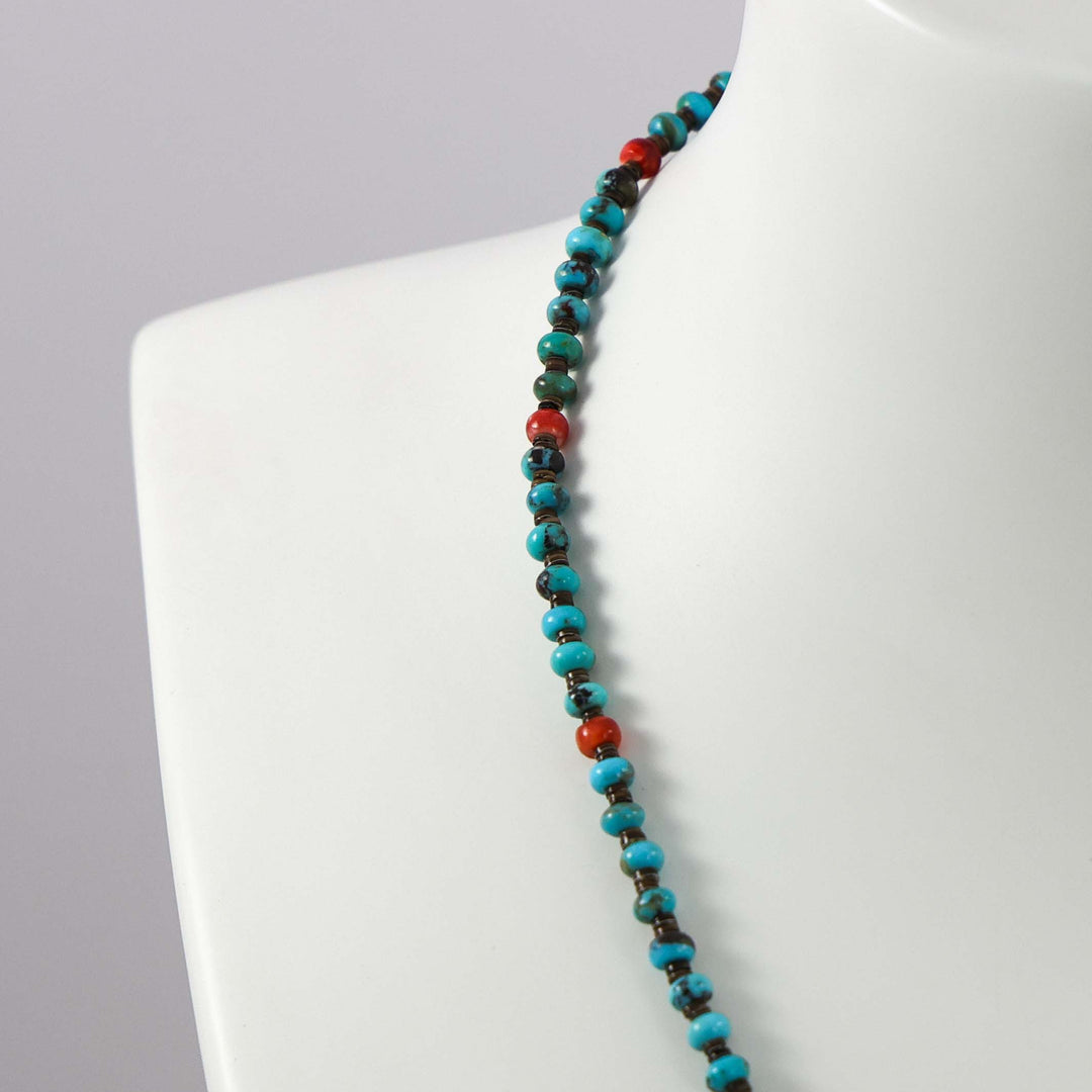 Turquoise and Spiny Oyster Necklace