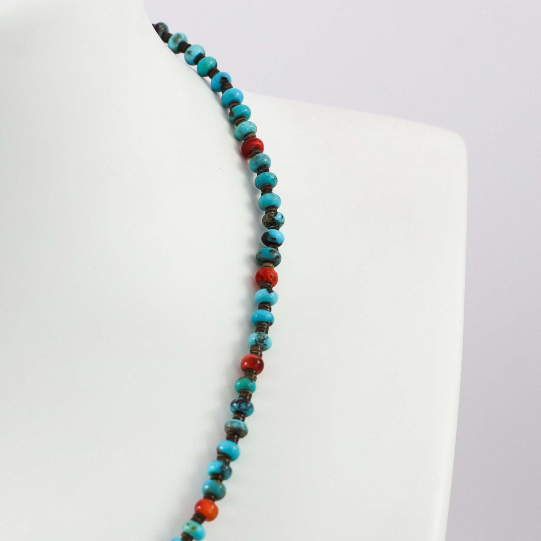 Turquoise and Spiny Oyster Necklace
