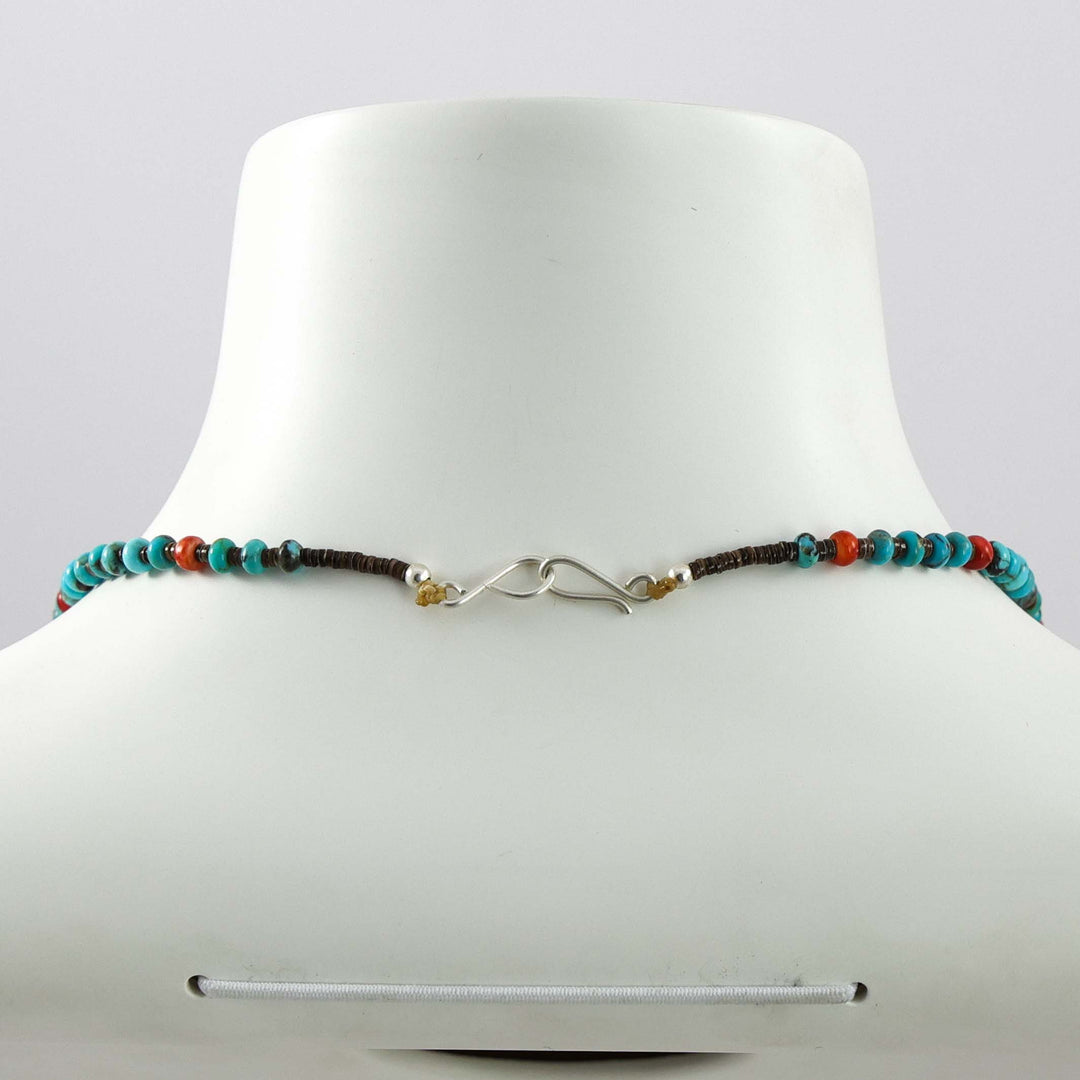 Turquoise and Spiny Oyster Necklace