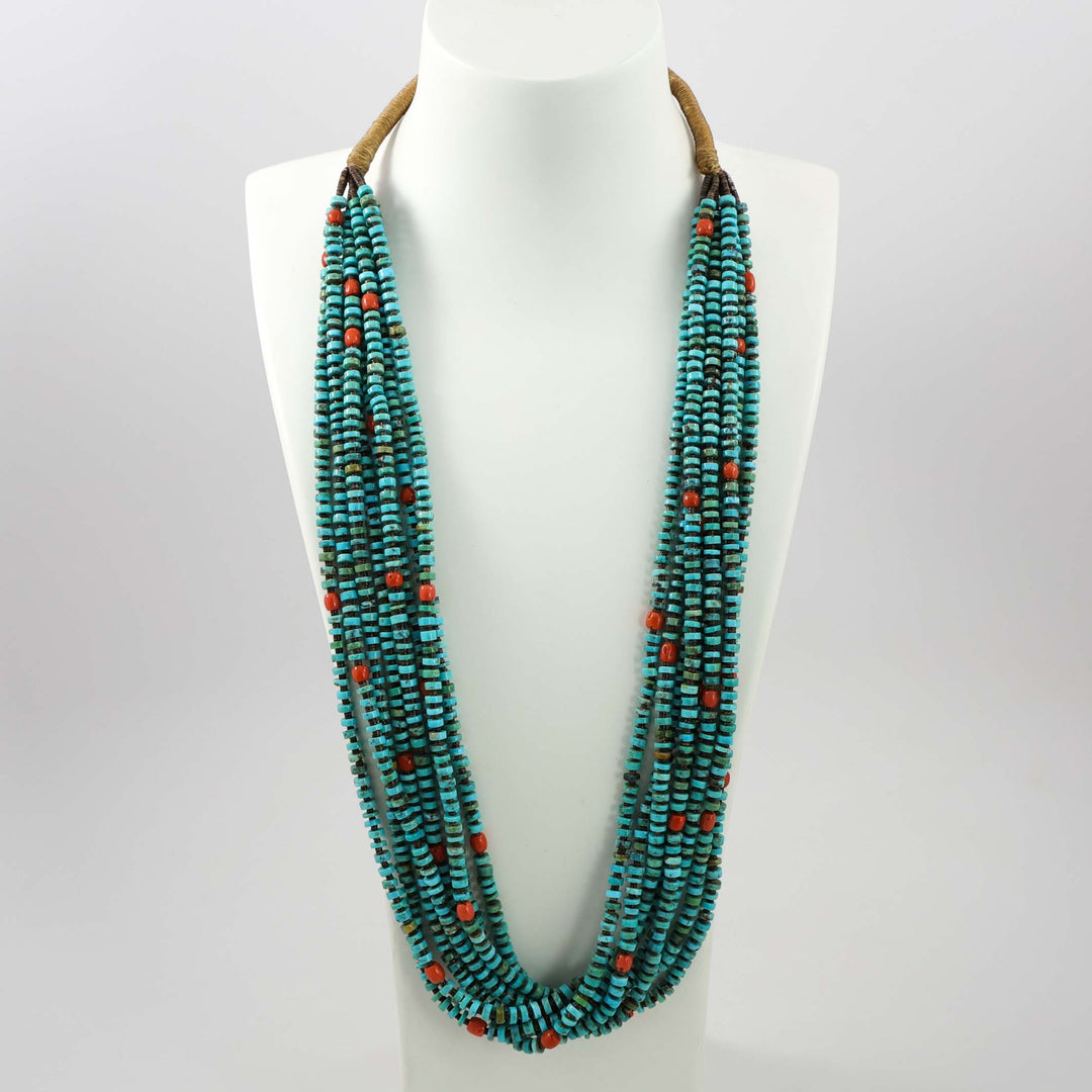 Turquoise and Coral Necklace