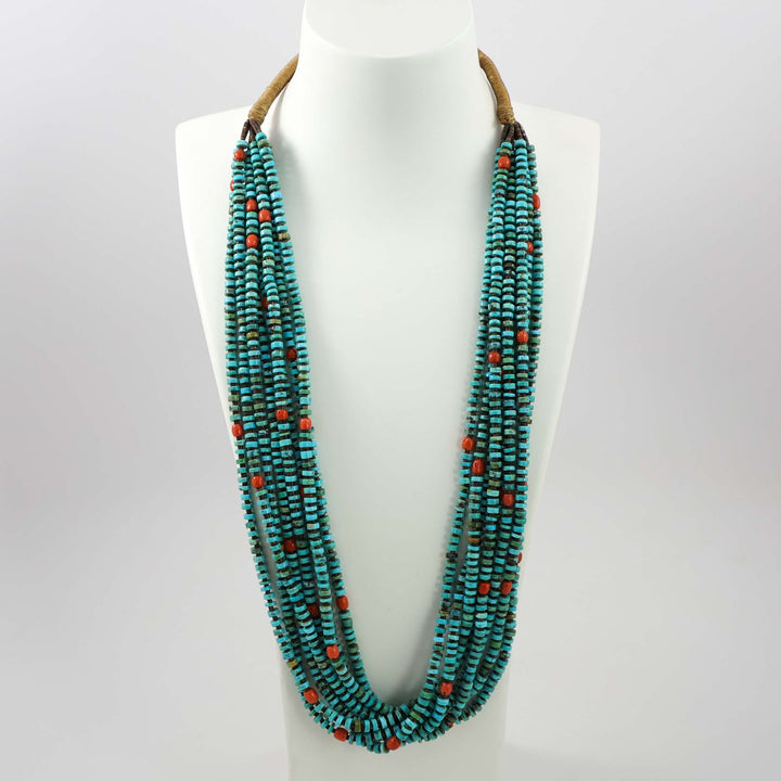 Turquoise and Coral Necklace