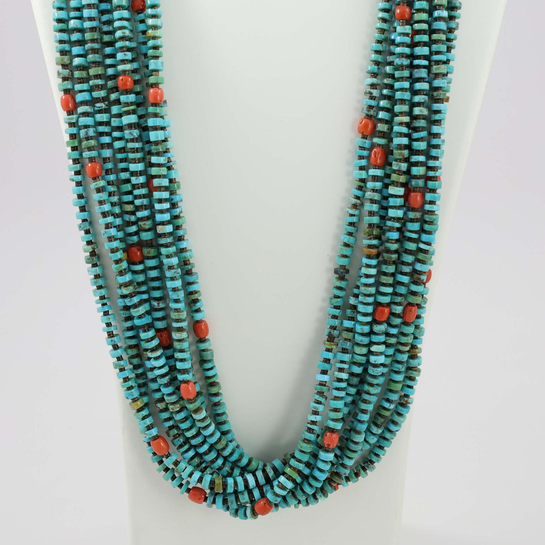 Turquoise and Coral Necklace
