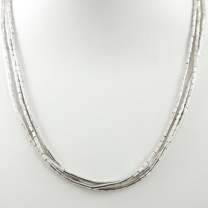 Silver Heishi Necklace