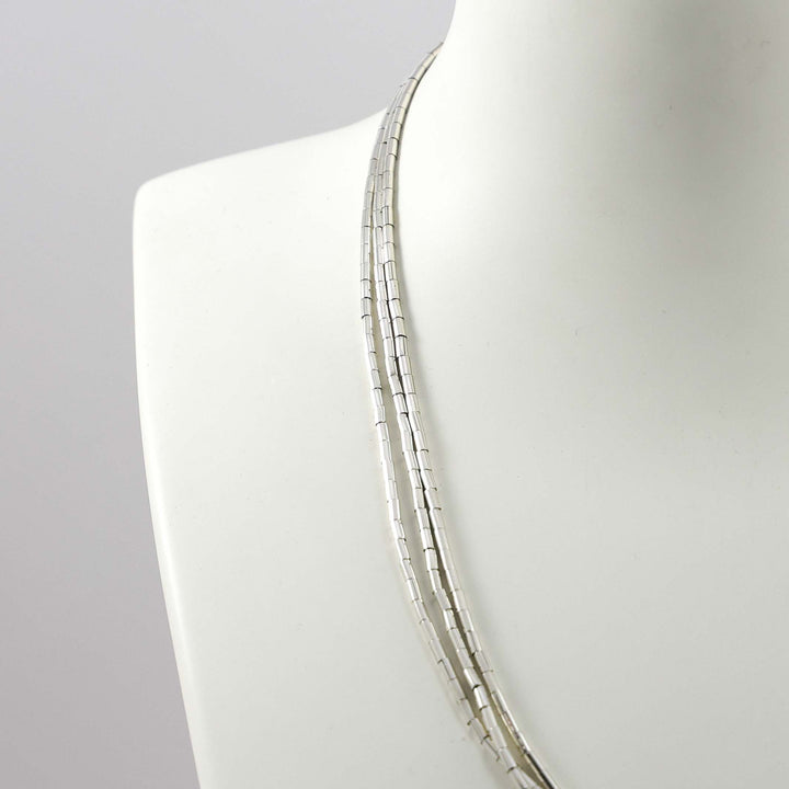 Silver Heishi Necklace