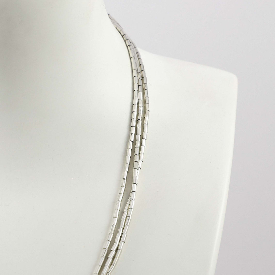 Silver Heishi Necklace