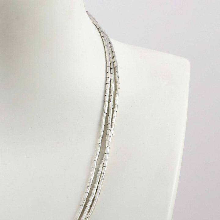 Silver Heishi Necklace