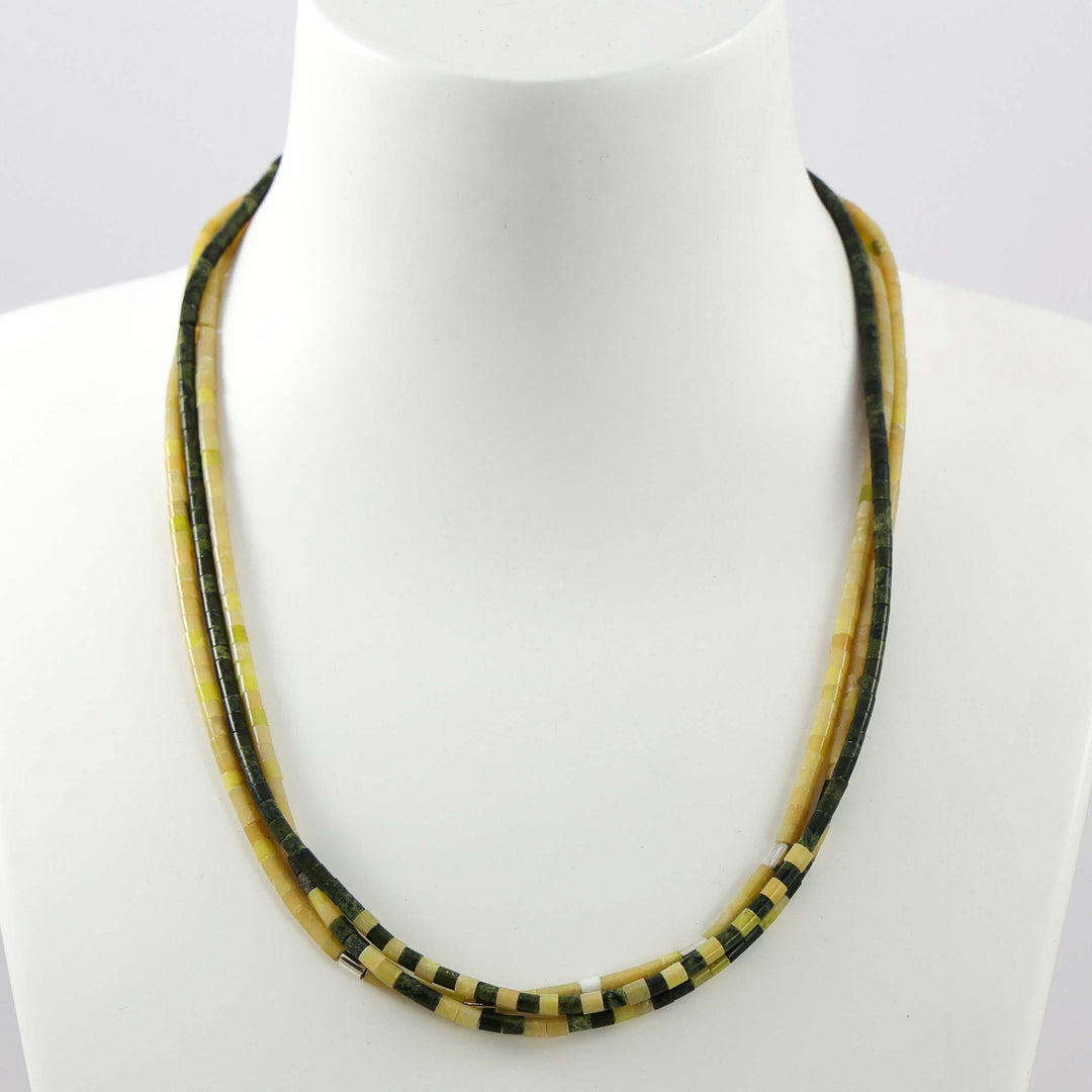 Serpentine Heishi Necklace