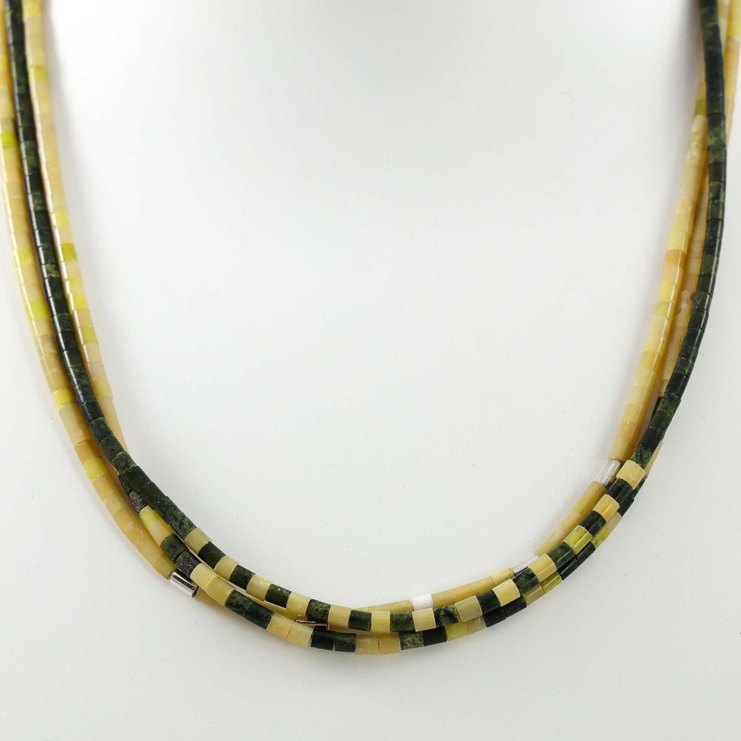 Serpentine Heishi Necklace