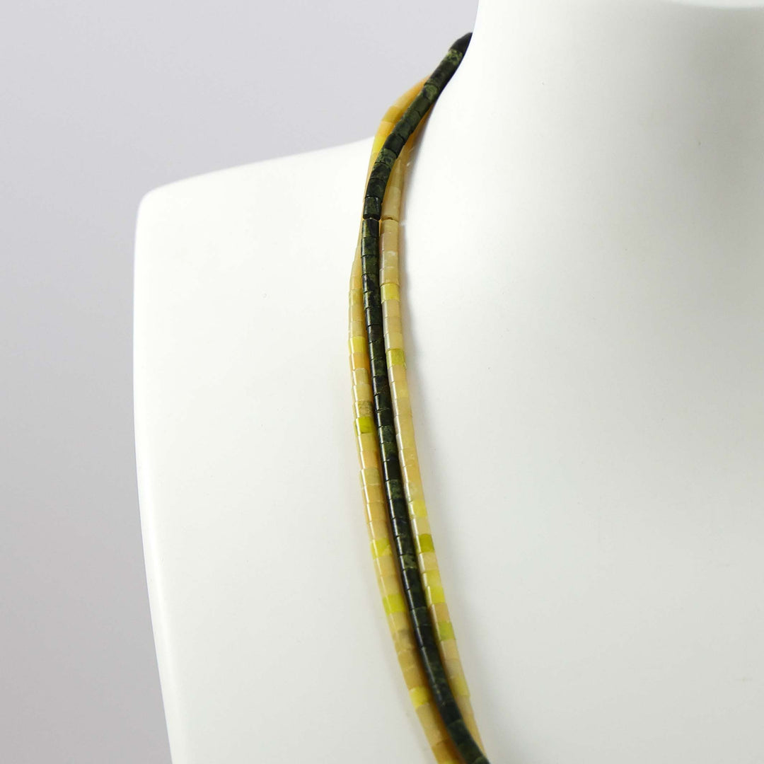 Serpentine Heishi Necklace