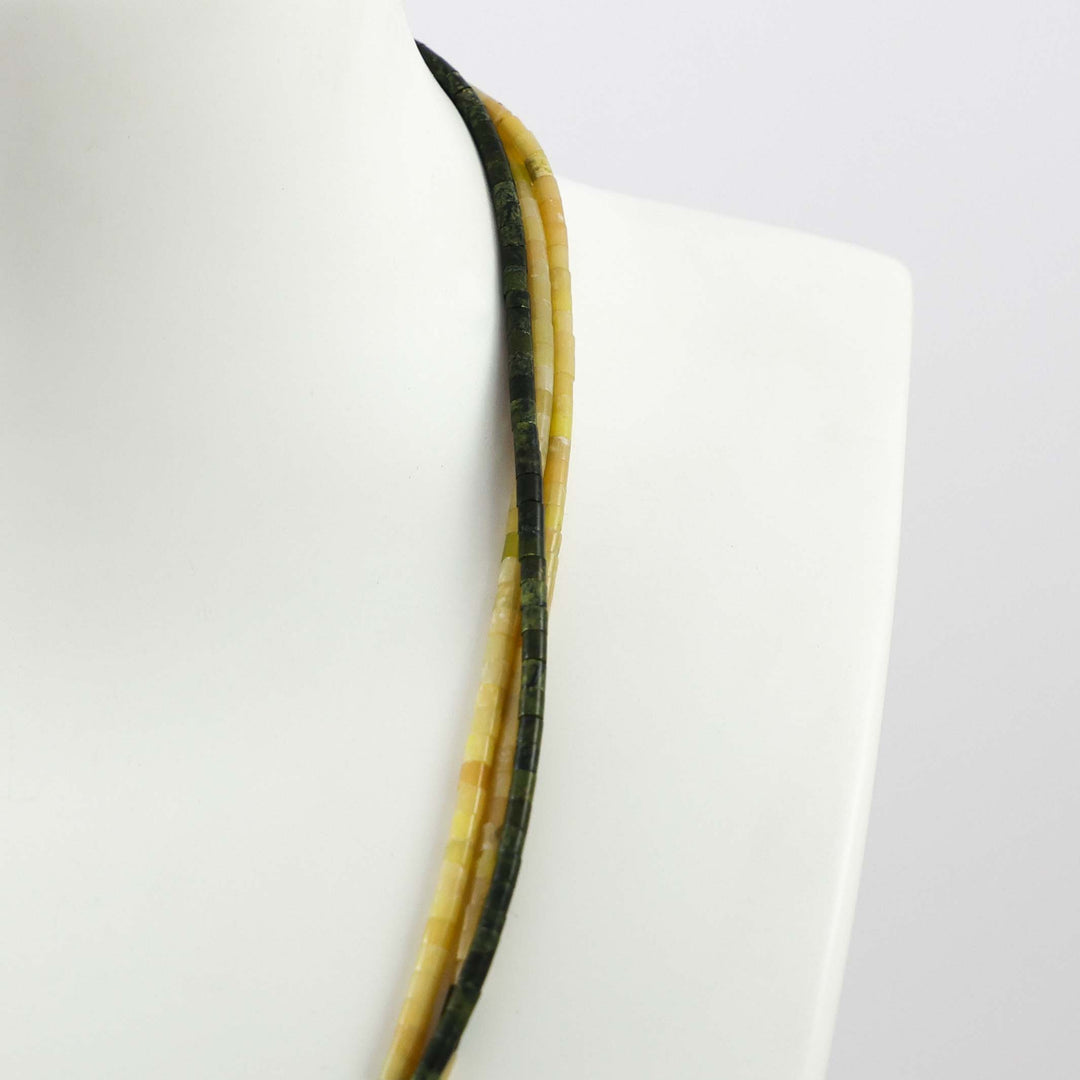 Serpentine Heishi Necklace
