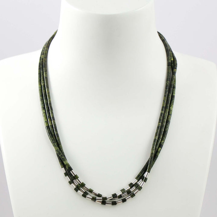 Serpentine Heishi Bead Necklace
