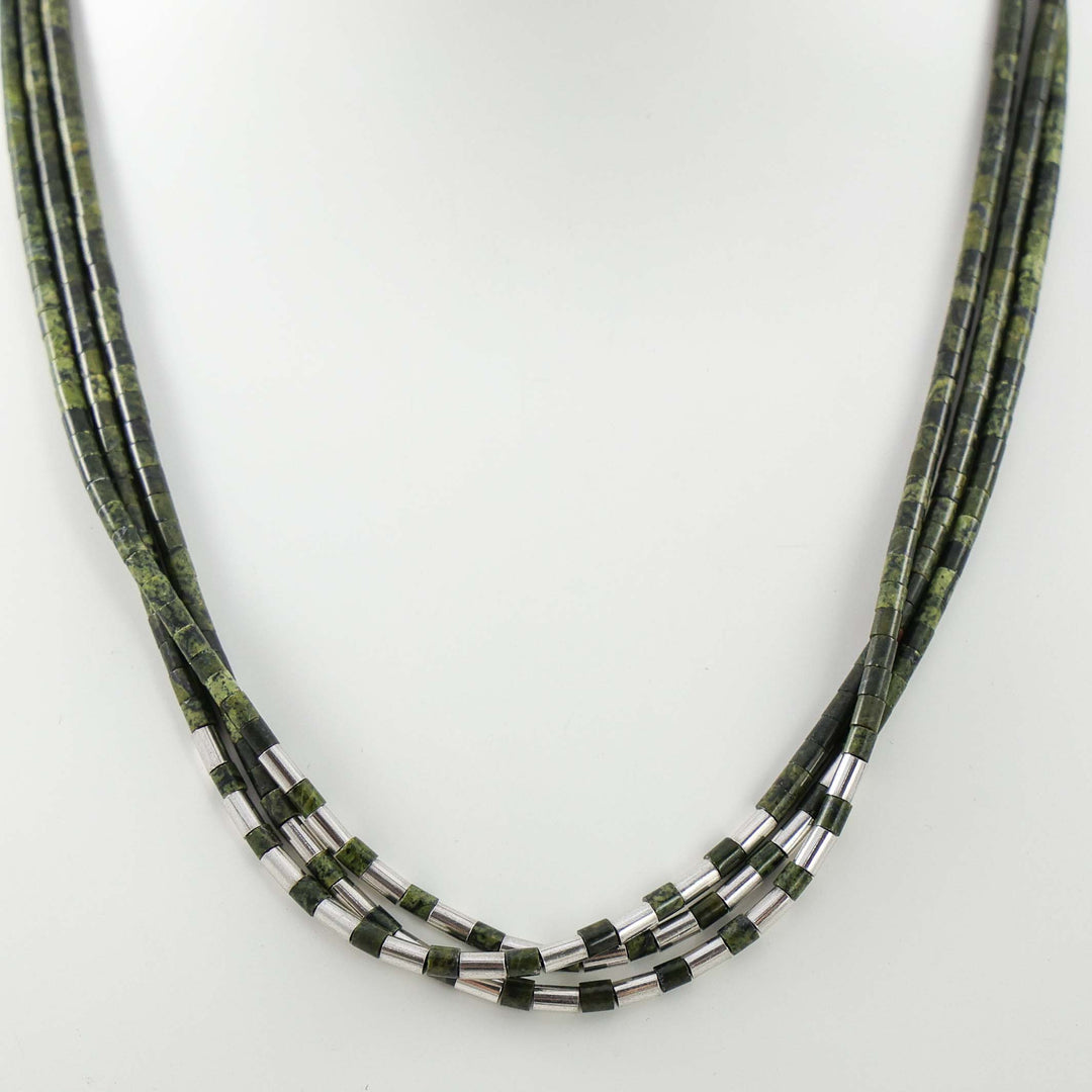 Serpentine Heishi Bead Necklace