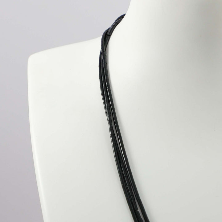 Jet Heishi Bead Necklace