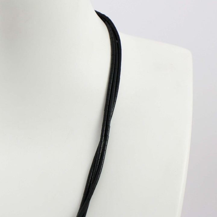 Jet Heishi Bead Necklace
