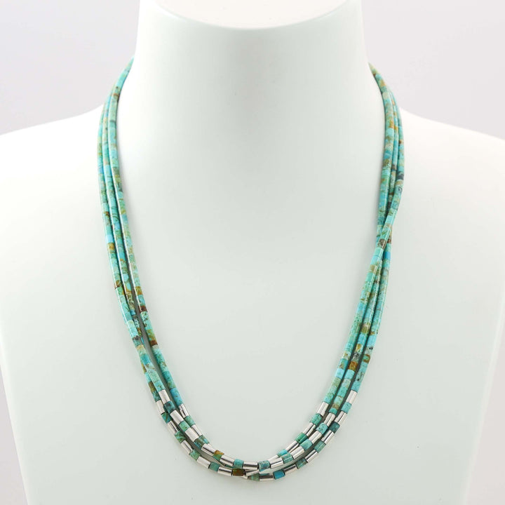 Turquoise Heishi Bead Necklace