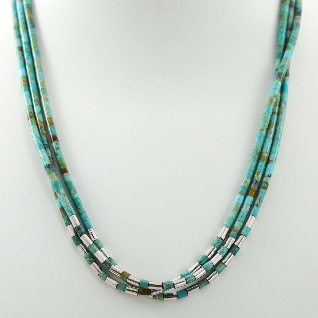 Turquoise Heishi Bead Necklace