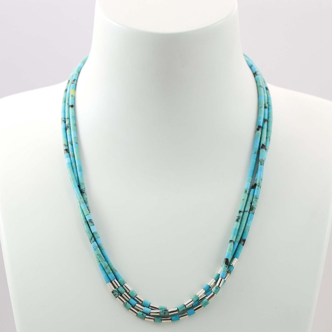 Turquoise Heishi Bead Necklace