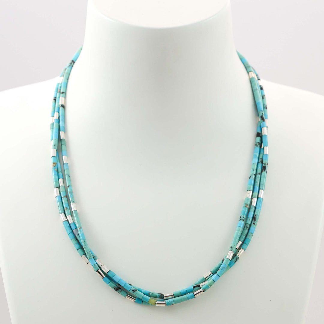 Turquoise Heishi Bead Necklace