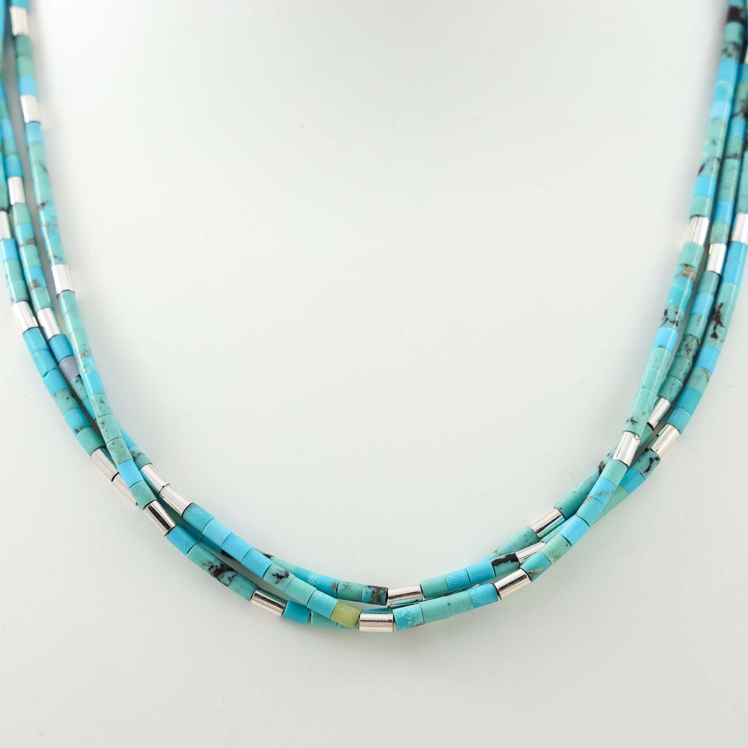 Turquoise Heishi Bead Necklace