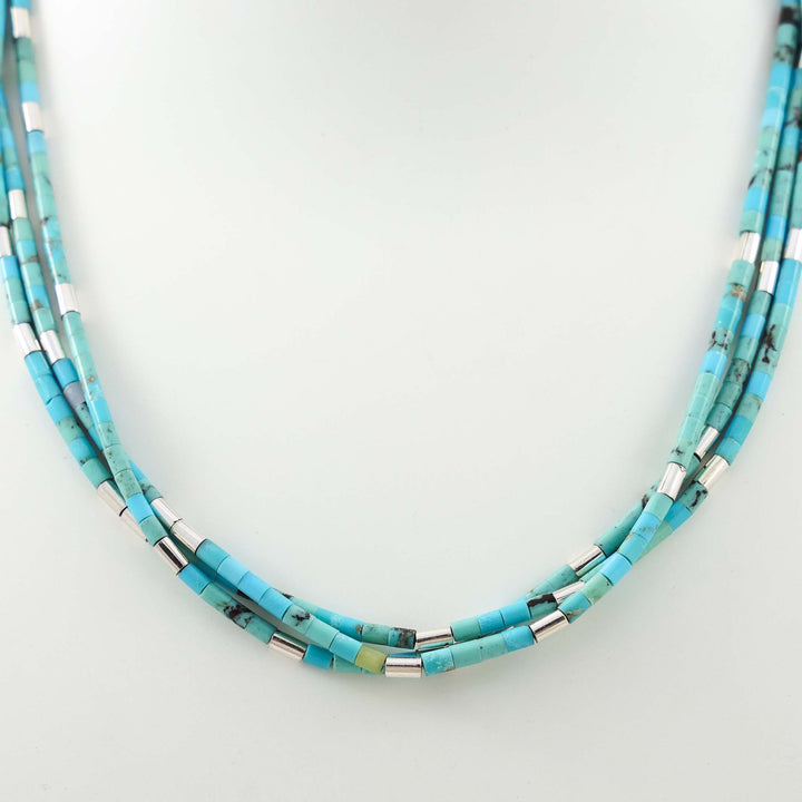 Turquoise Heishi Bead Necklace