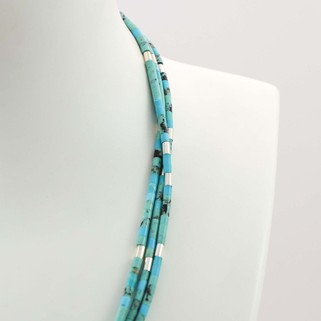 Turquoise Heishi Bead Necklace