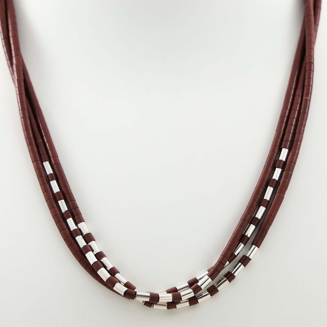 Pipestone Heishi Bead Necklace