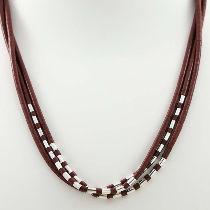 Pipestone Heishi Bead Necklace