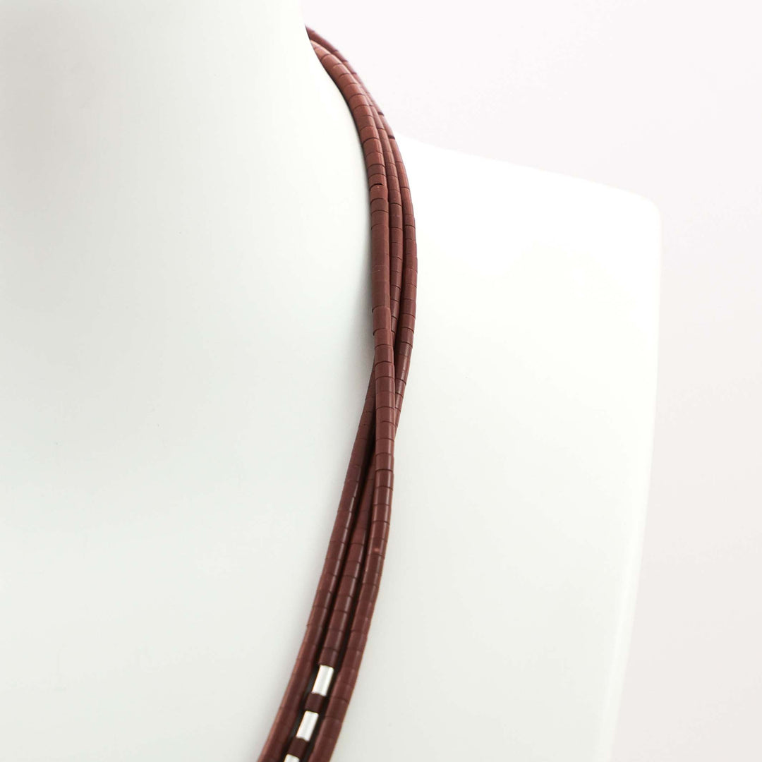 Pipestone Heishi Bead Necklace