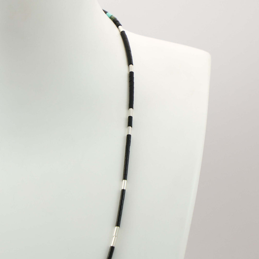 Jet Heishi Bead Necklace
