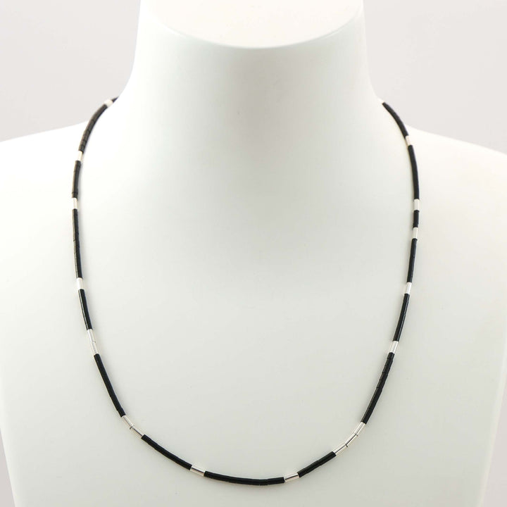 Jet Heishi Bead Necklace