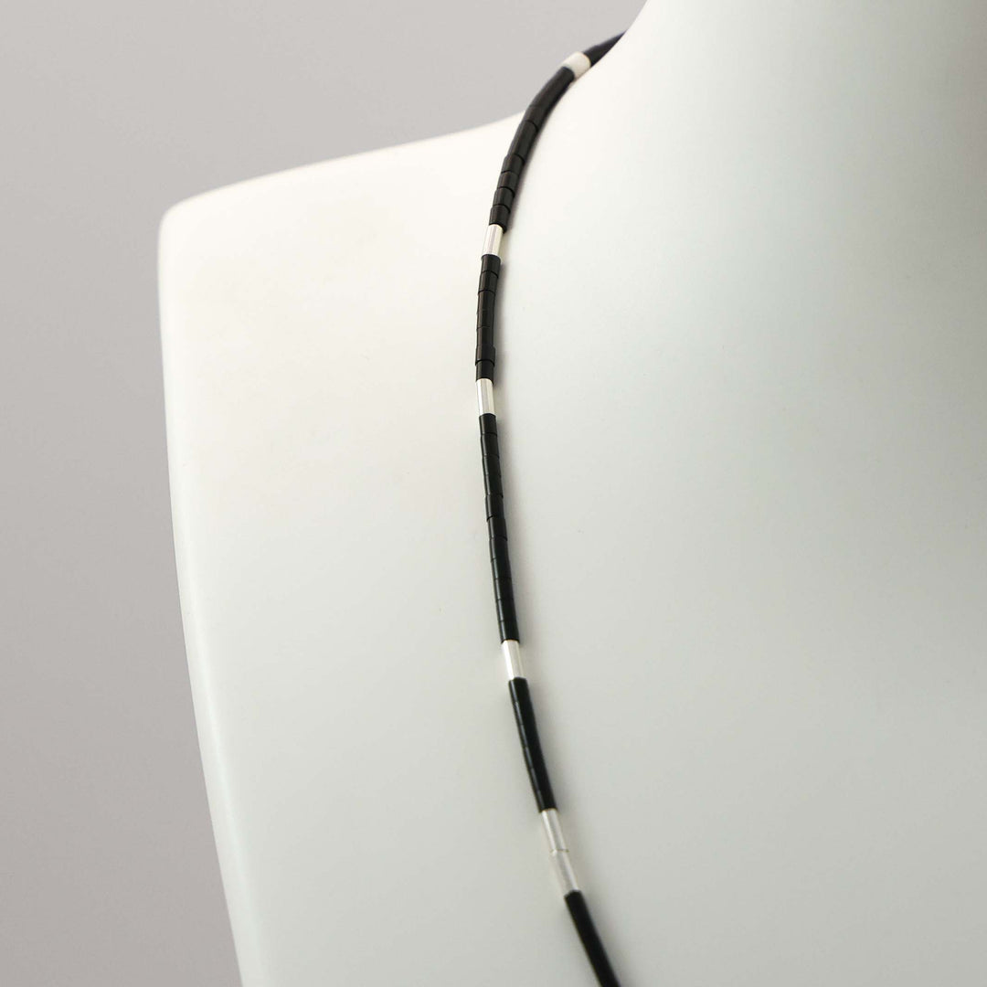 Jet Heishi Bead Necklace