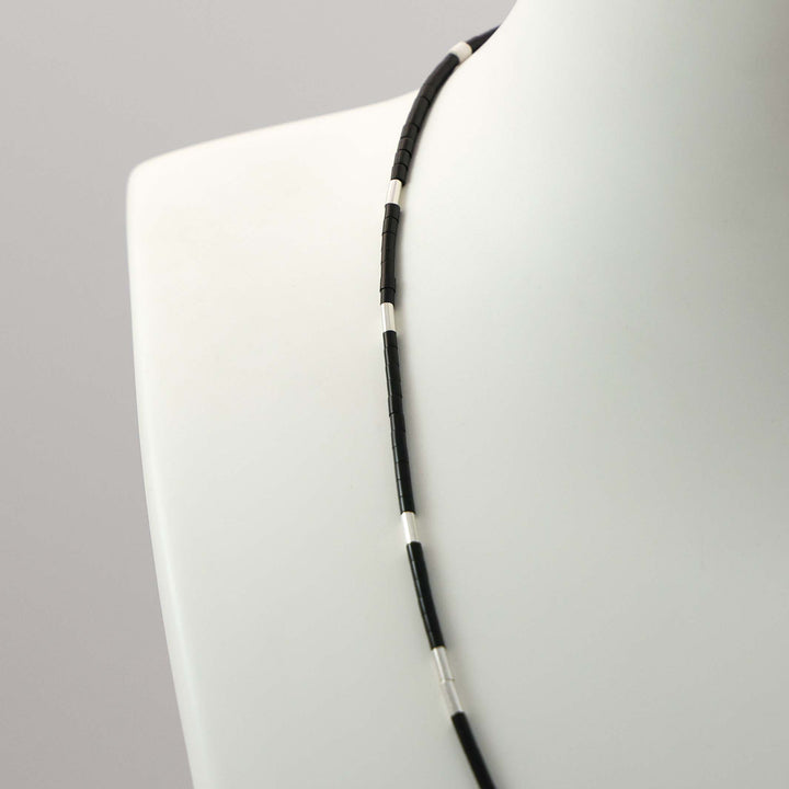 Jet Heishi Bead Necklace