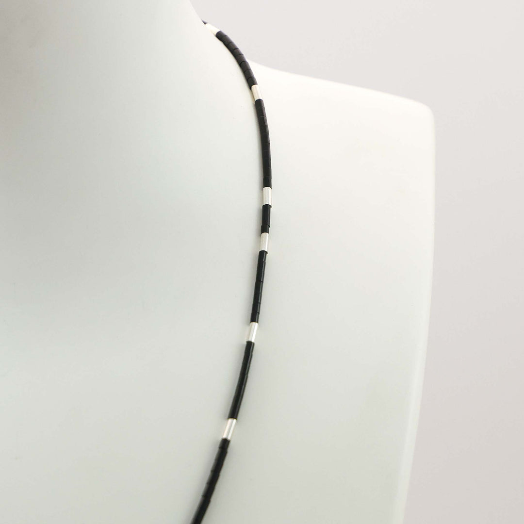 Jet Heishi Bead Necklace