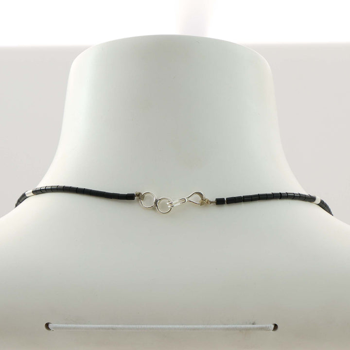 Jet Heishi Bead Necklace