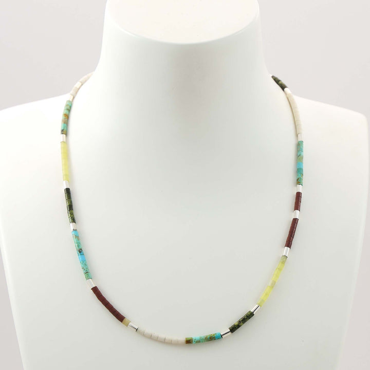 Multi-Stone Heishi Bead Necklace
