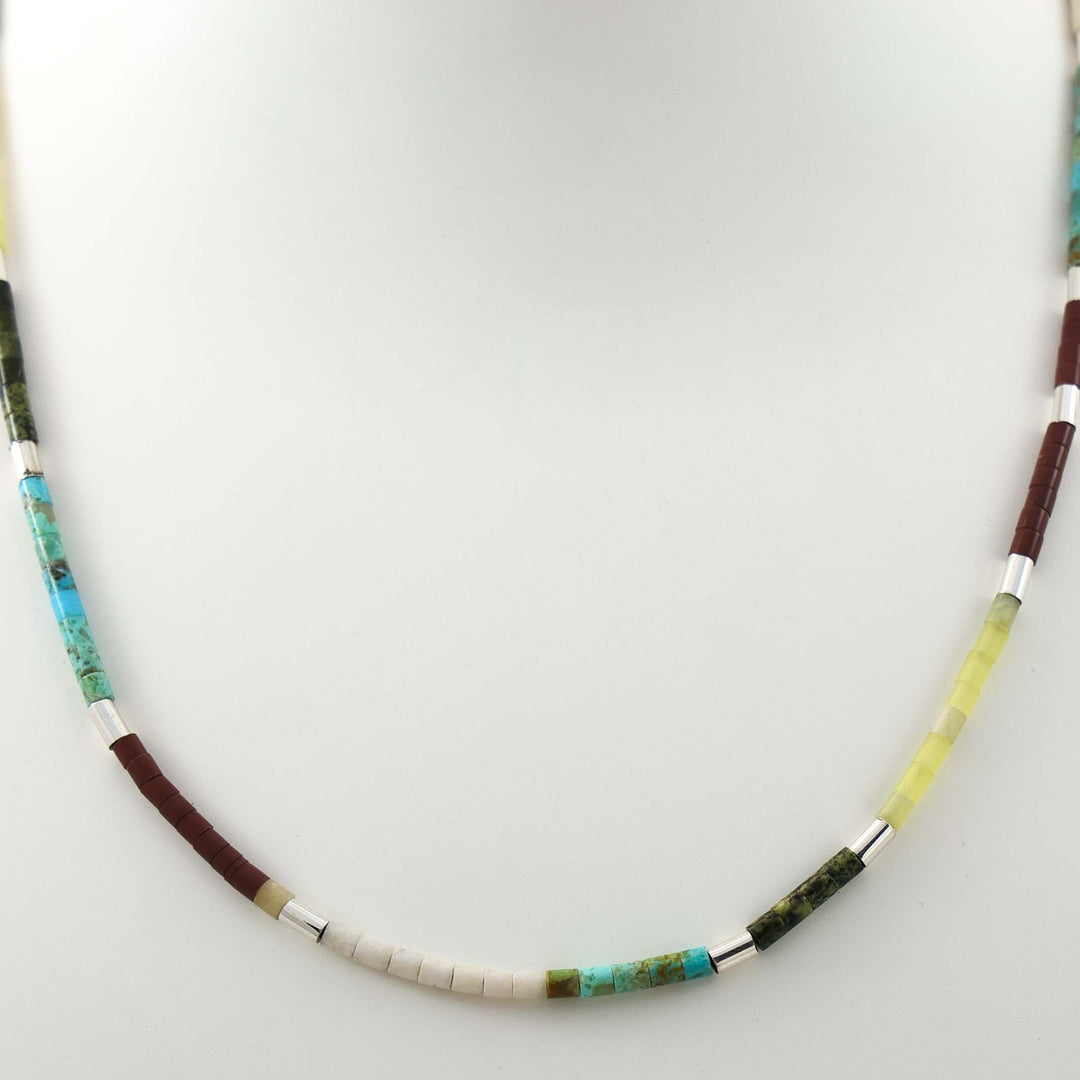 Multi-Stone Heishi Bead Necklace