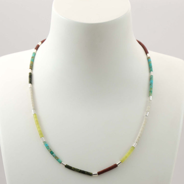 Multi-Stone Heishi Bead Necklace