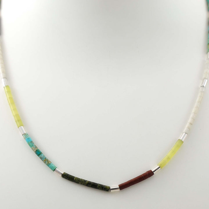 Multi-Stone Heishi Bead Necklace