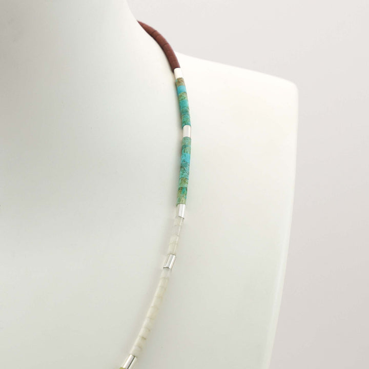 Multi-Stone Heishi Bead Necklace