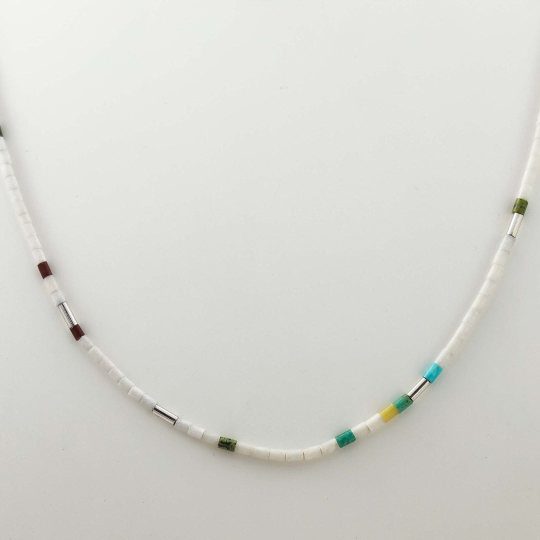 Multi-Stone Heishi Bead Necklace