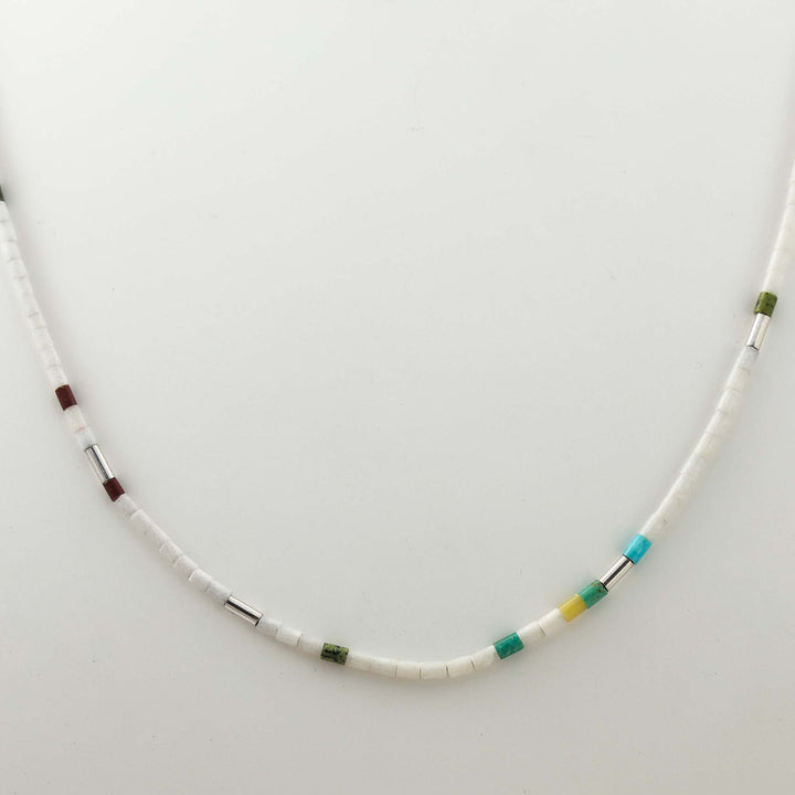 Multi-Stone Heishi Bead Necklace