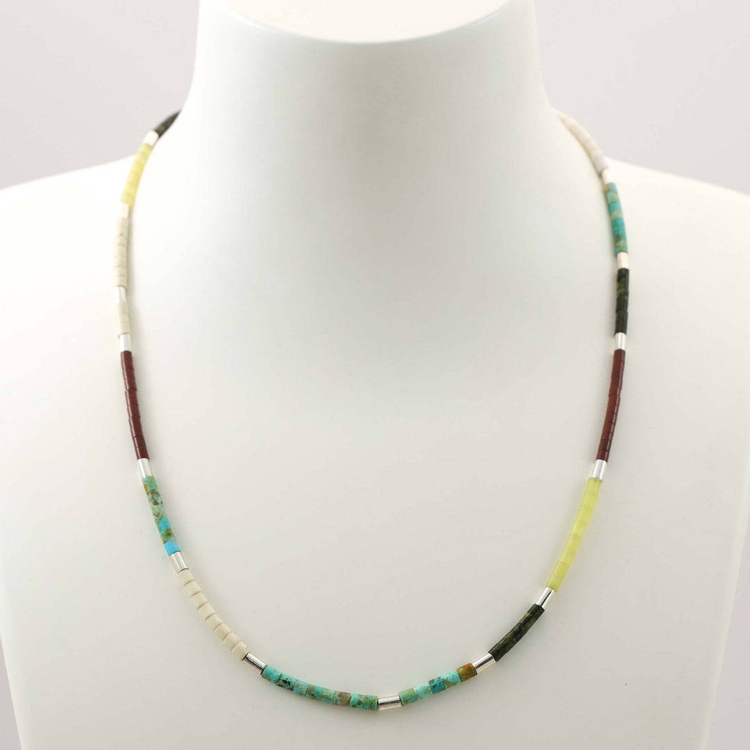 Multi-Stone Heishi Necklace